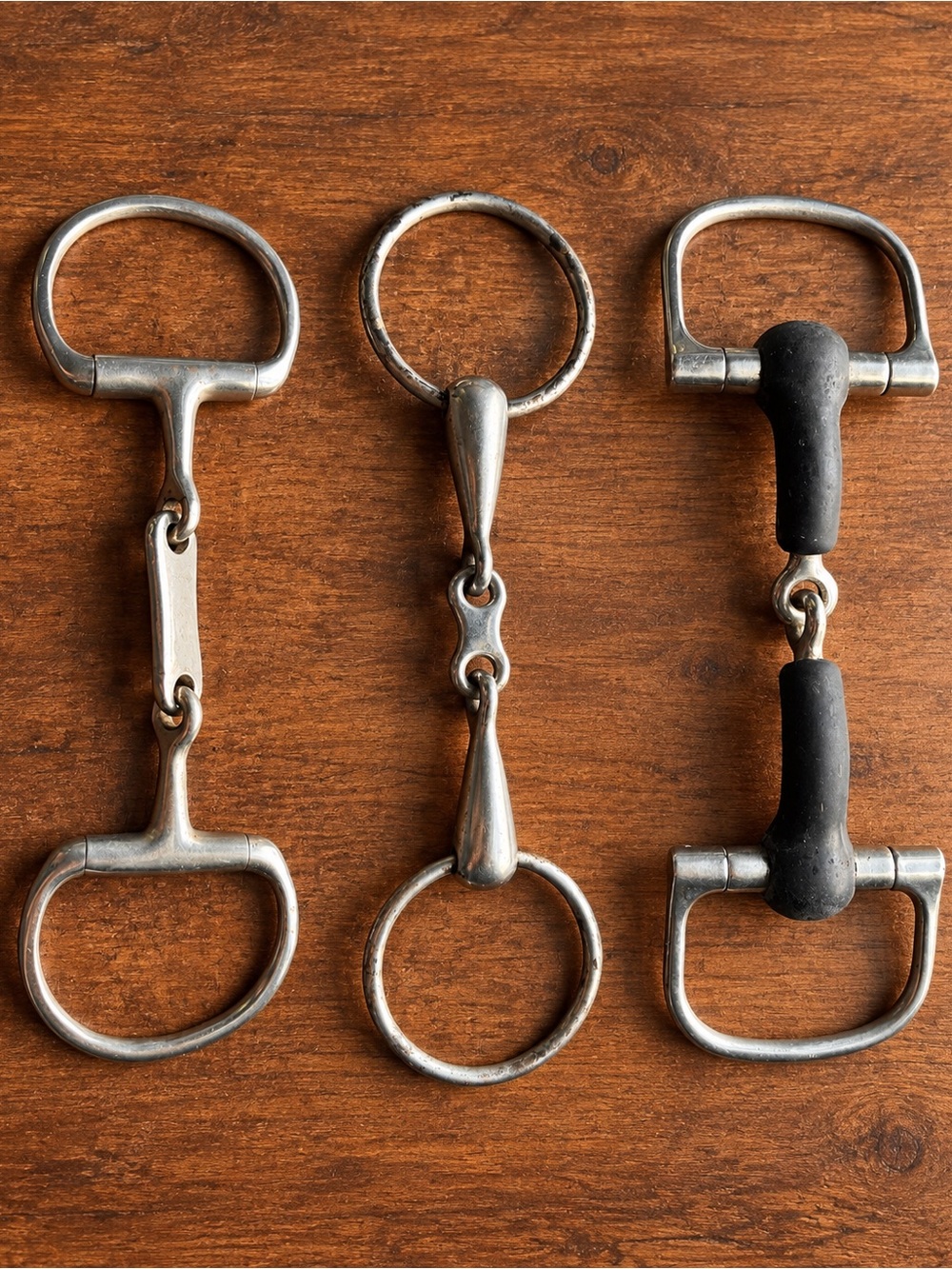 Horse Bit Lot 4 Assorted Snaffle Bits Equestrian Tack